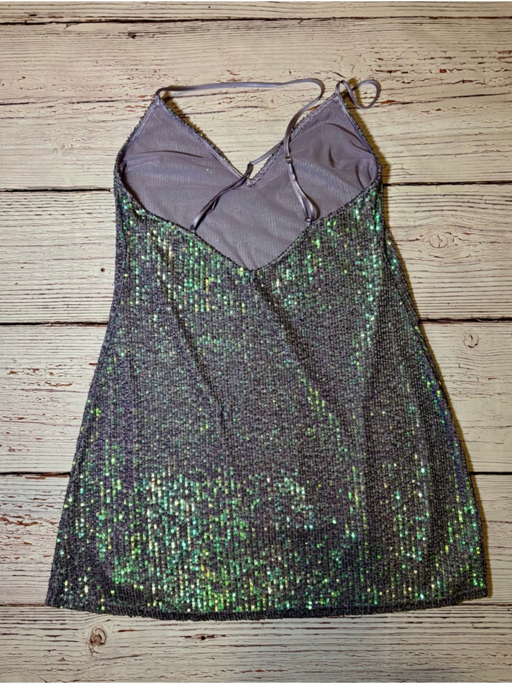 Victoria's Secret Slip Mini Purple Lilac Dress Sequin  Lingerie Sz Small - Picture 6 of 8